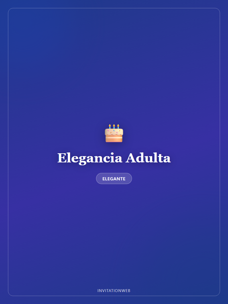 Plantilla de invitación digital Elegancia Adulta — cumpleaños