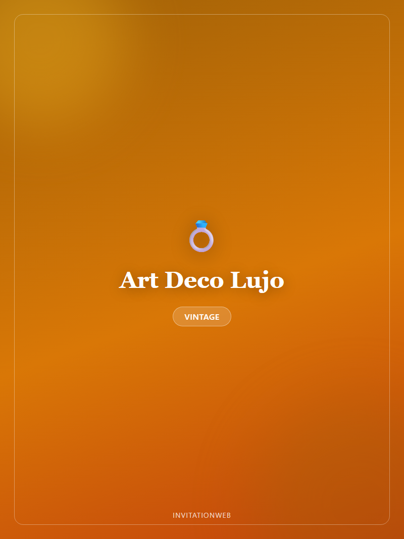 Plantilla de invitación digital Art Deco Lujo — boda