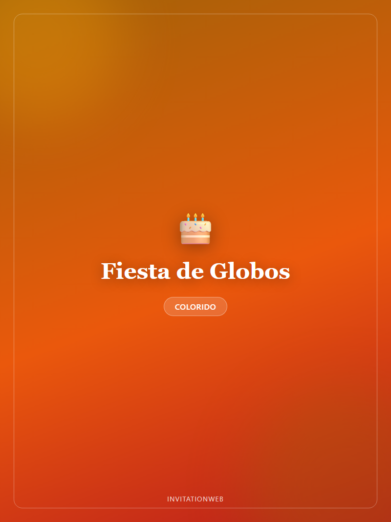 Plantilla de invitación digital Fiesta de Globos — cumpleaños