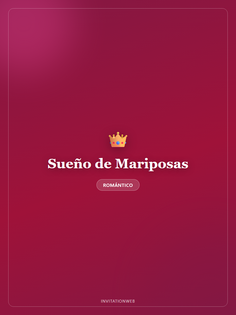 Plantilla de invitación digital Sueño de Mariposas — XV años