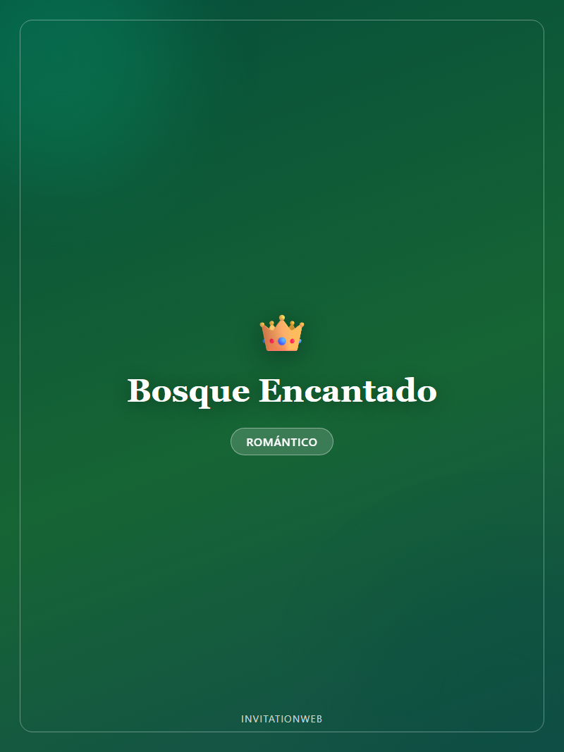 Plantilla de invitación digital Bosque Encantado — XV años