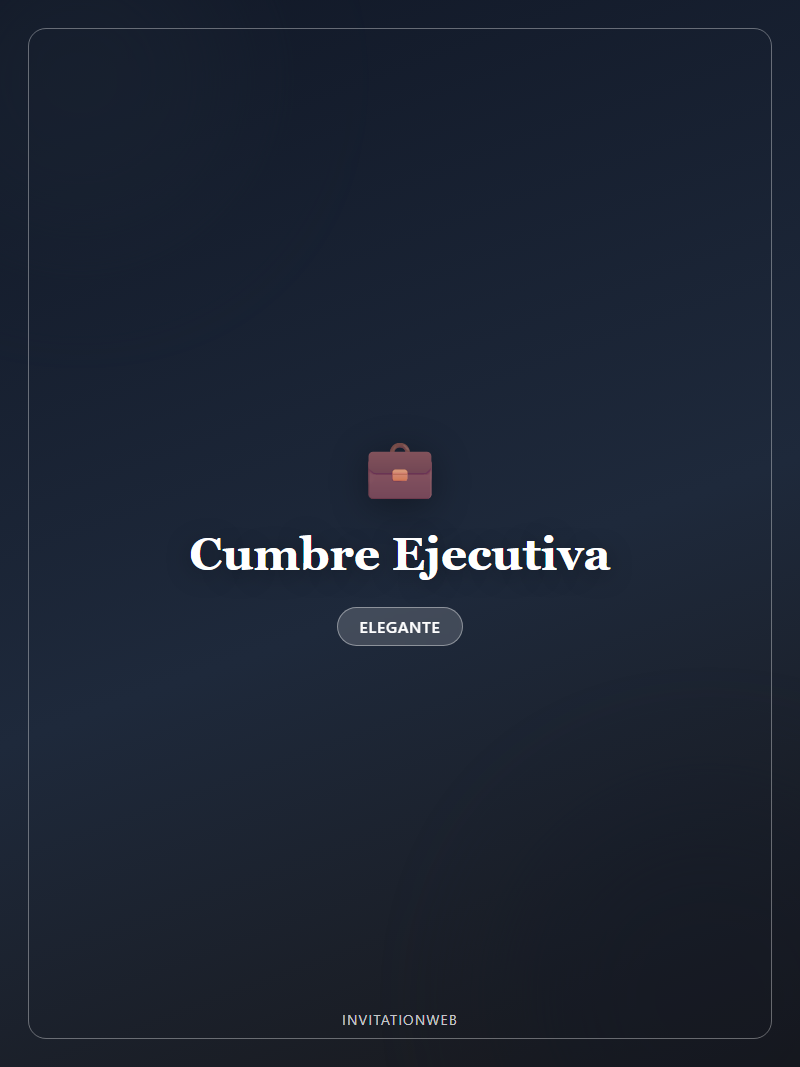 Plantilla de invitación digital Cumbre Ejecutiva — evento corporativo