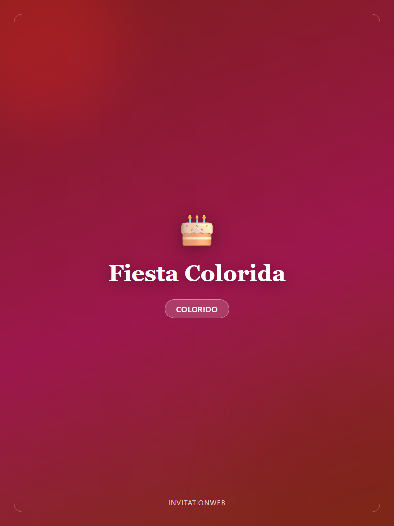 Plantilla de invitación digital Fiesta Colorida — cumpleaños