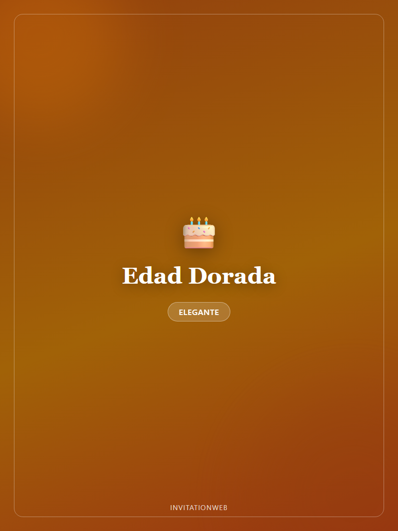 Plantilla de invitación digital Edad Dorada — cumpleaños