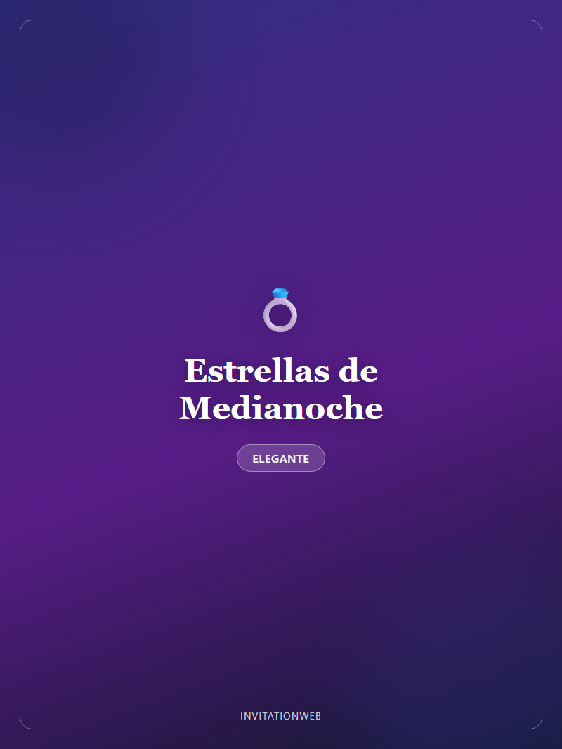 Plantilla de invitación digital Estrellas de Medianoche — boda