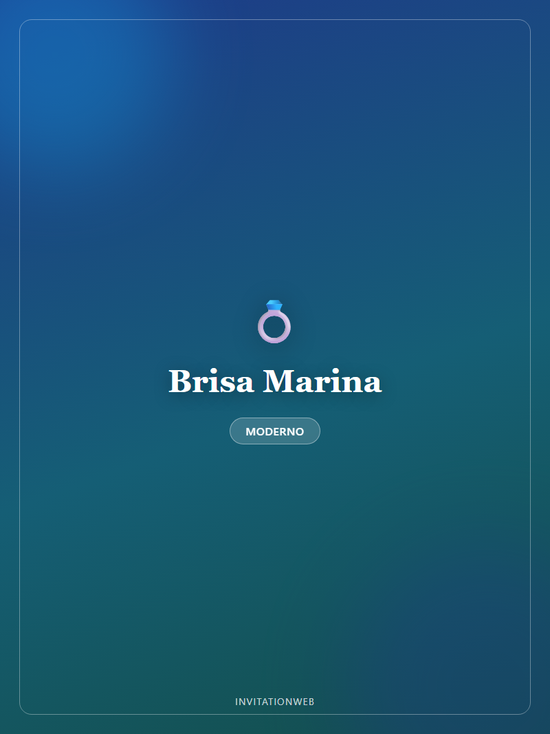 Plantilla de invitación digital Brisa Marina — boda