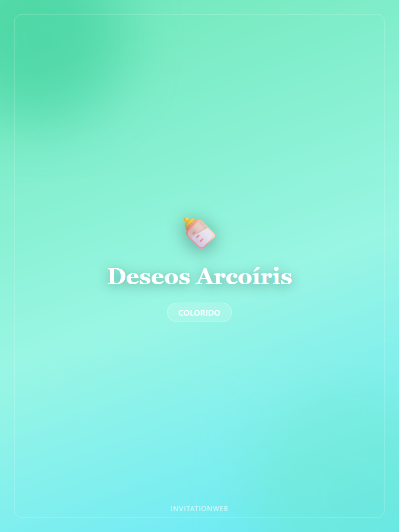 Plantilla de invitación digital Deseos Arcoíris — baby shower