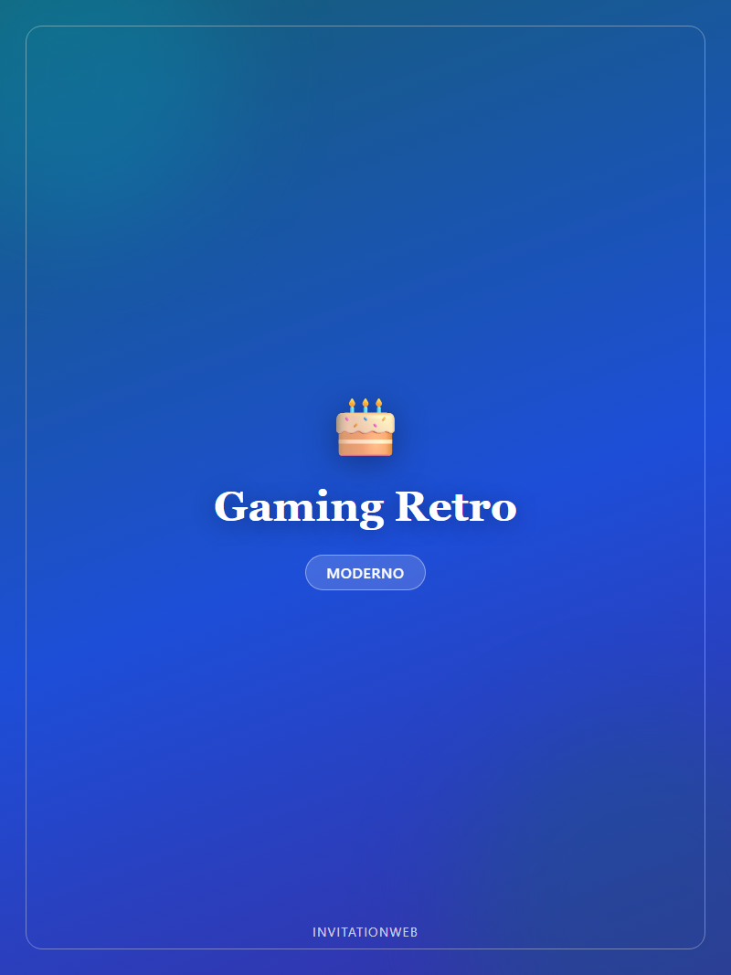 Plantilla de invitación digital Gaming Retro — cumpleaños