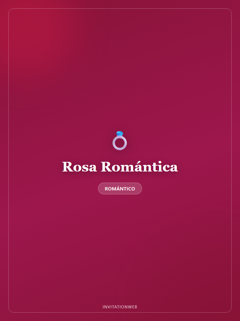 Plantilla de invitación digital Rosa Romántica — boda