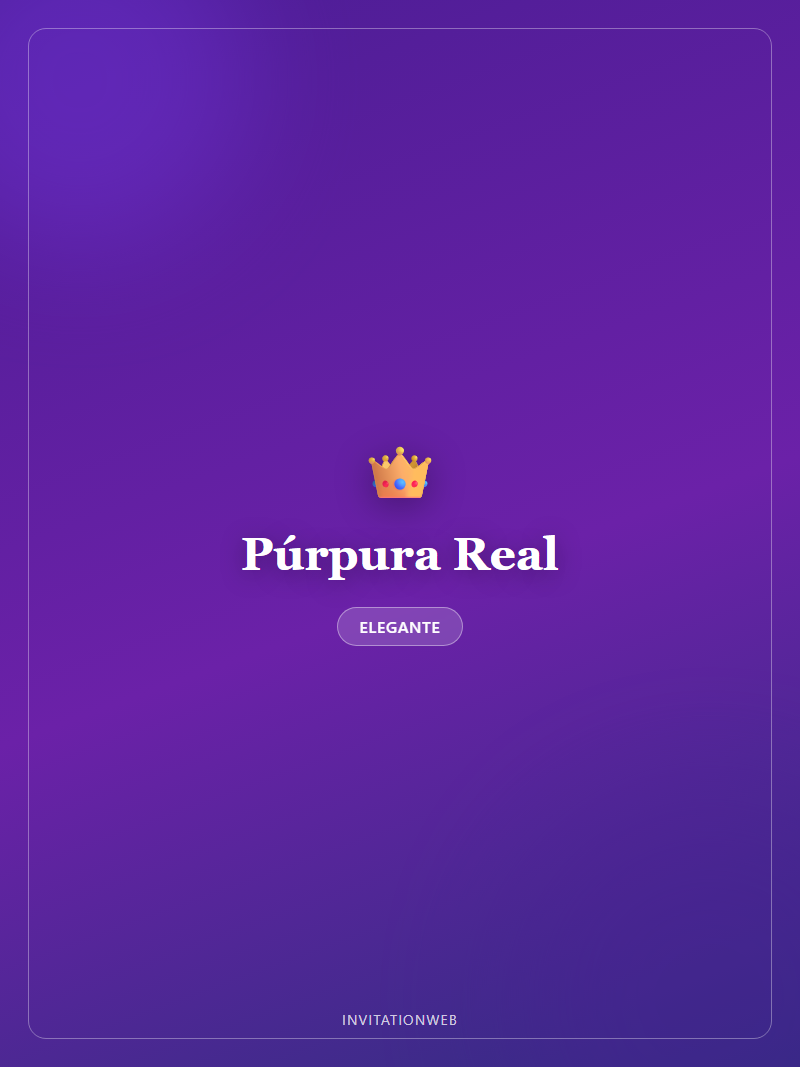 Plantilla de invitación digital Púrpura Real — XV años