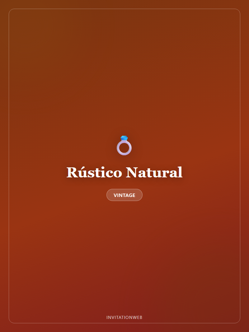 Plantilla de invitación digital Rústico Natural — boda