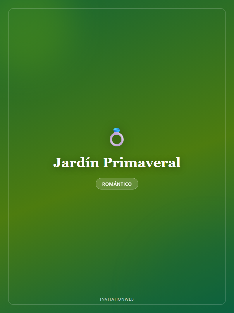 Plantilla de invitación digital Jardín Primaveral — boda
