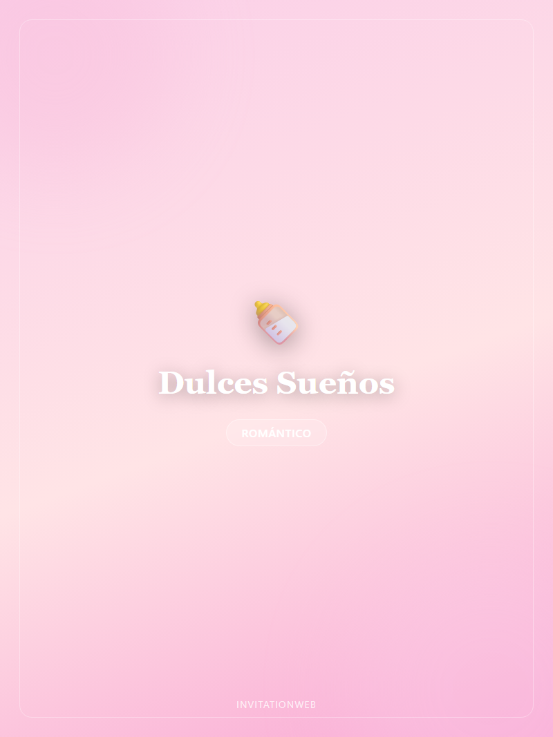 Plantilla de invitación digital Dulces Sueños — baby shower