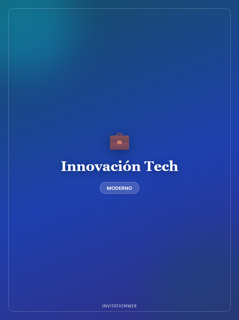 Plantilla de invitación digital Innovación Tech — evento corporativo
